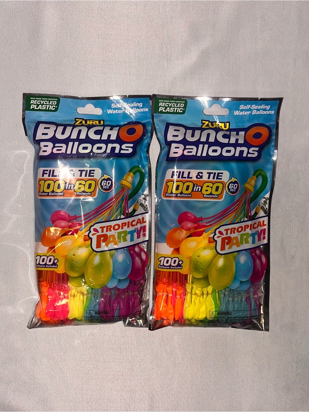 Bunch O Balloons 100 Self Sealing Tropical Party Water Balloons - Multi-Color
